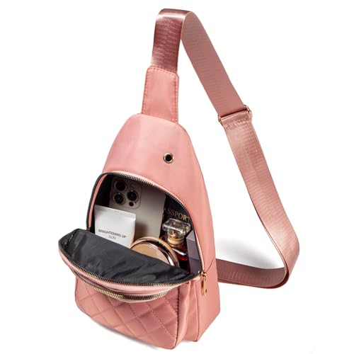 Banelu Small Sling Bag Crossbody Sling Backpack for Women, Small Crossbody Purses Cross Body Bag - Pink - color: R Pink