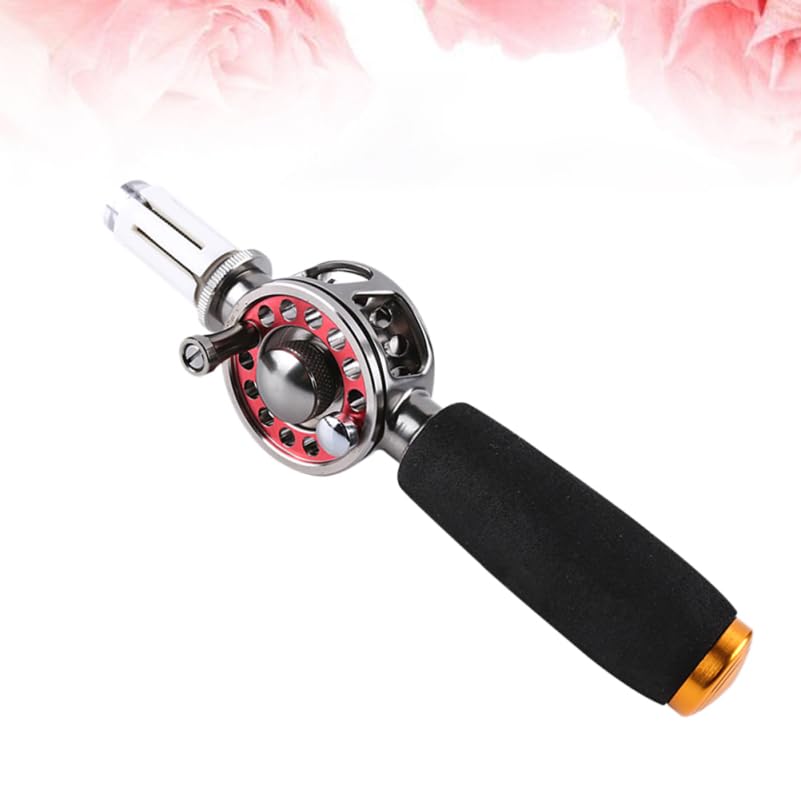 BESPORTBLE Automatic Fishing Line Spooler Machine, Portable Reel Winder Tool for Spinning, Baitcasting, and Low-Profile Reels, Adjustable Magnetic Knob and Star Shape Spanner, Black Metal