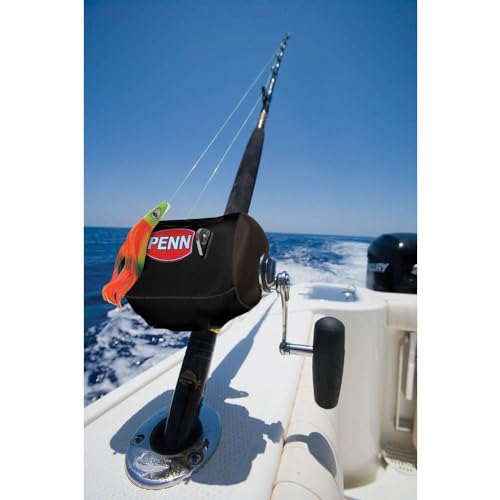 PENN Neoprene Conventional Reel Covers , Black, XX-Large