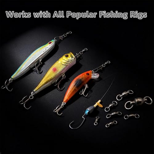 FishTrip 30/50 Pack Ball Bearing Fishing Swivels, High Strength Stainless Steel Swivels Fishing Tackle Solid Welded Rings Barrel Swivels Fishing Connectors for Saltwater Freshwater Size 0#-10# - size: 1#_44LB_30PCS