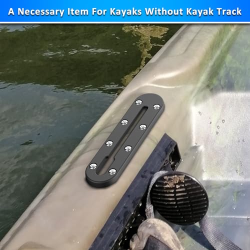 Kayak Gear Track, Kayak Low Profile Track, Kayak Rail, Kayak Accessories Mount Track, Compatible for Fishing Rod Holder, Fish Fider, Cup Holder, Anchor Cleats
