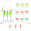 Pompano Rigs for Surf Fishing, 5/10 PCS Pre-Tied Saltwater Fishing Rigs with Triple 3/0 Circle Hooks, Pompano Floats Surf Fishing Tackle - size: 10-pcs