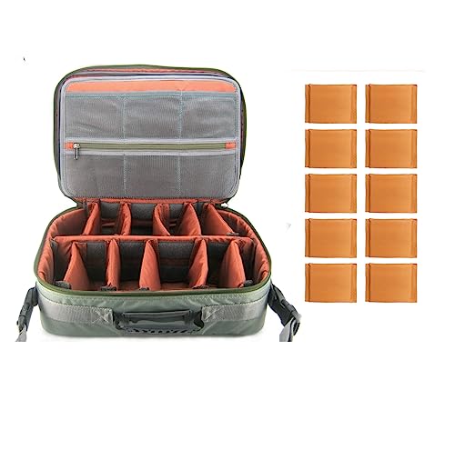 Aventik Mag Reel Combo Case With Mesh Pocket Insert for Extra Storage - Fishing Cover for All Types of Conventional and Saltwater Trolling Reels - 15.6x11.0x5.9 Inch