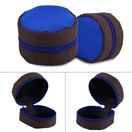 BORDSTRACT Safety Fly Fishing Reel Case, Protector Soft Pocket Cover Bag Pouch Holder, Zippered Design, Foam Inner, Compact and Lightweight, Fits up to 7/8 Size Reels, Black