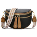 KKXIU Crossbody Sling Bag for Women Trendy Fanny Pack Vegan Leather Chest Bag | Trendy - color: Black