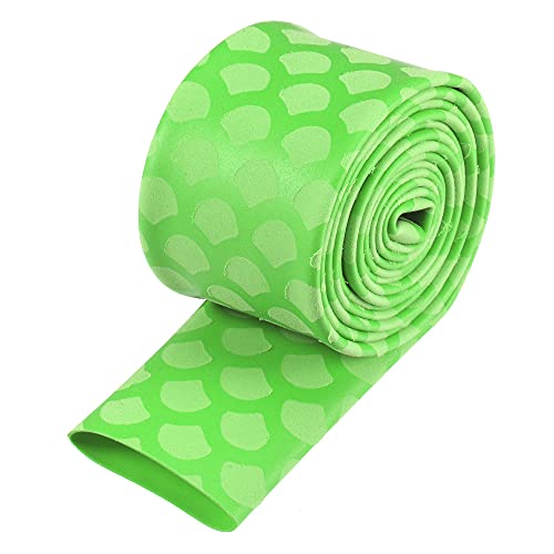 uxcell Heat Shrink Wrap Tubing Sleeve for Fishing Rod Grips Handle, 32mm Flat 20mm Dia 3.3ft 2:1 Rate Green