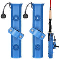Seenelling Fishing Rod Holder for Bike Rack Pole Mount Rotatable Fishing Chair Pole Holders with Clamp for Boat Bicycle Motorcycle Kayak Cart - color: Blue