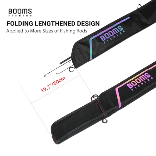 Booms Fishing PB3 6.4ft~8ft Fishing Rod Case, Portable Folded Fishing Pole Case with Two-Way Zippers, 1ft /7.7" Extended Design Fishing Rod Bag, Fit for 2~3 Fishing Poles, 76"~96" - color: PB3: For Fishing Poles Only, size: Length: 6.4ft~8ft / 76"~96"