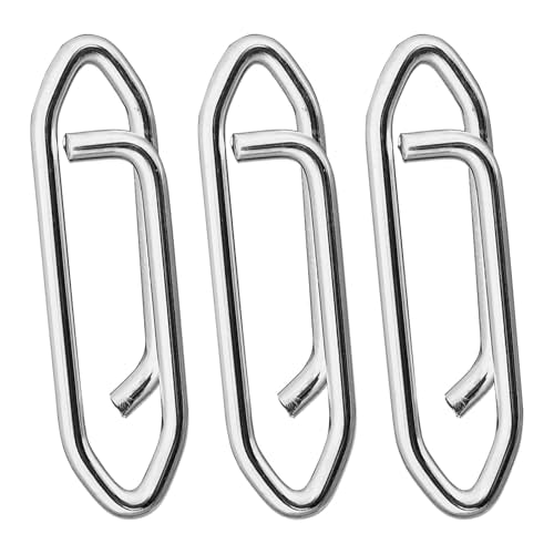 Atibin Stainless Lock Snaps Swivel Steel Saltwater Connector Fishing Snap Line High Strength Fishing Clip Power Lure Connector - color: White, size: Size4 (115lb) 50 pcs