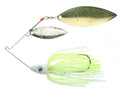 Nichols Lures Pulsator Depth Finder Metal Flake Spinnerbait - color: White and Chartreuse Nik/Gld