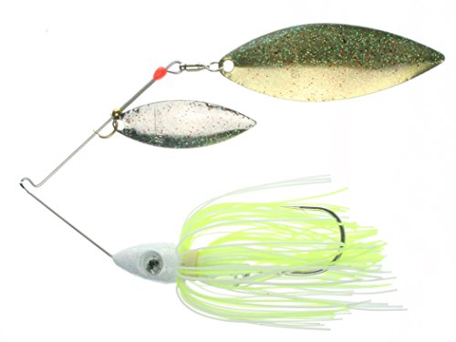 Nichols Lures Pulsator Depth Finder Metal Flake Spinnerbait - color: White and Chartreuse Nik/Gld