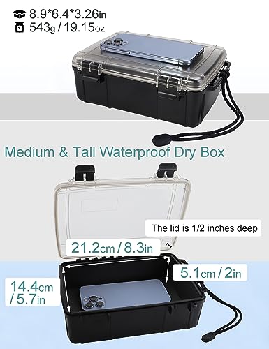 Avlcoaky Waterproof Box Dry Box Waterproof Containers Watertight Storage Box Dry Box Waterproof for Boat Kayak Dry Storage Box
