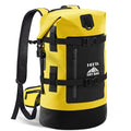 HEETA Dry Bags Waterproof Backpack 40L for Men & Women, Roll Top Heavy Duty Cushioned Hiking Backpack for Kayaking Boating Paddle Boarding Fishing Travel Camping Beach Vacation Cruise Ship Essentials - color: Yellow