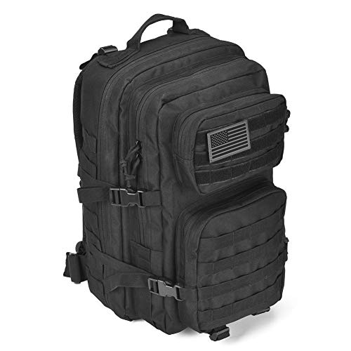 REEBOW GEAR Military Tactical Backpack Large Army 3 Day Assault Pack Molle Bag Backpacks - color: Black