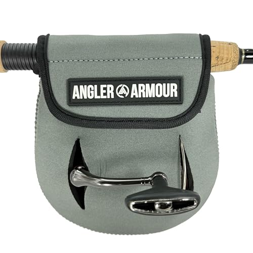 Angler Armour Spinning Reel Cover, Fishing Reel Cover, Neoprene Reel Cover, Spinning Reel Sleeve, Spinning Reel Case, Spinning Reel Protective Sleeve, Fits 1000, 2000, 3000, 3500 Reels (Titanium Gray) - color: Titanium Gray