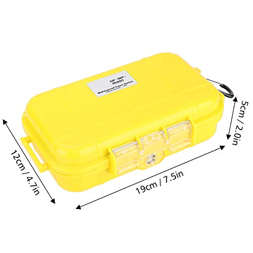 Joyzan Waterproof Storage Case, Outdoor Survival Shockproof Box Airtight Carry Floating Hard Shell Wet Dry Container Travel Sealed Organizer Marine Tool Carrying Protecting Boating Camping Fishing - color: Yellow