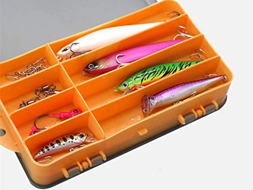 Toasis Two Sided Plastic Box Fishing Lure Storage Container Organizer Small Fishing Tackle Box - color: Mixed A-2pcs