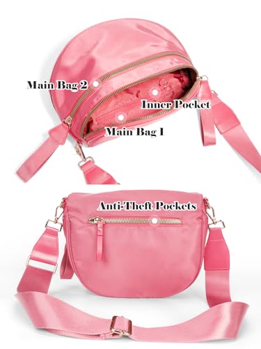 Pure Colour Crossbody Bag Bum Bag for Women,Spacious Purse Fanny Packs Belt Bag,Oversized Bum Bag (Colour Bum Bag-Watermelon Red) - color: Colour Bum Bag-Watermelon Red