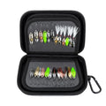 Kylebooker Fishing Lure Storage Bag Spinner Baits Wallet Case | Micro Flies Jig Hooks Box - color: Black