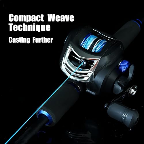 DASEE 8 Strands Braided Line, Fishing Line, Zero Stretch, 10-100LB, 300/500Yds, Abrasion Resistance, Braided Fishing Line, PE Line - color: Yellow, size: 20LB-500YDS