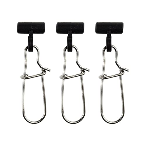 Fishing Line Sinker Slides,40 Pack Duo Lock Snaps Fishing Line Slider Sinker Weight Connectors Saltwater Freshwater - color: Black Duo-Lock Snap