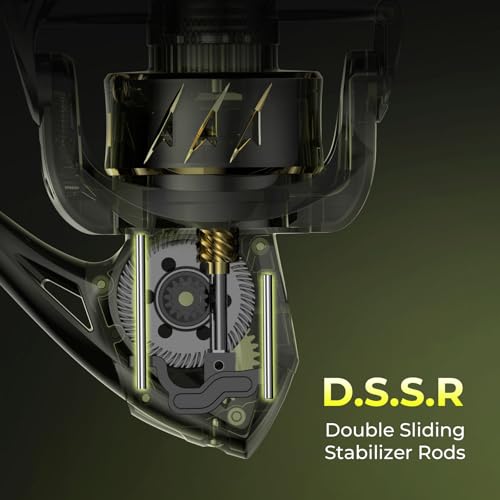 KastKing Sharky Spinning Reel – 5.2:1 & 6.2:1 Gear Ratios, Carbon Fiber Drag 33–39.5LB, 10+1 Stainless Bearings, Lightweight Nylitech Body, Oversize Shaft, for Saltwater & Freshwater - color: 6.2:1-Sharky X, size: 2000