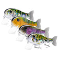 BASSROCK Topwater Fishing Lures for Bass Pike Salmon Floating Swimbait Jointed Crankbait Freshwater Saltwater 4.9in/1.76oz RK1001 - color: Pink Back, size: 4.9in/1.76oz