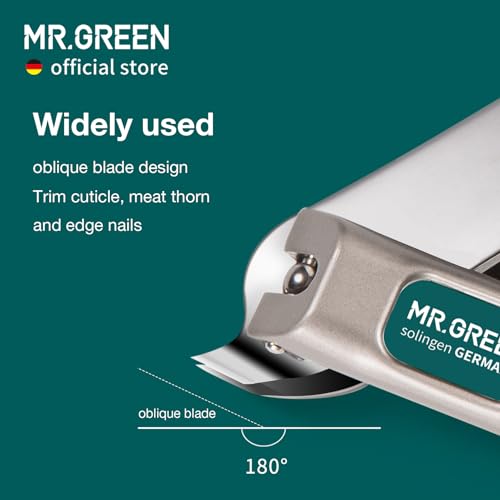 MR.GREEN Slanted Edge Nail Cutting Clippers Cuticle Nippers Tool Stainless Steel Dead Skin Oblique Tip Trimmer Manicure Scissors (Mr-1110) - color: Mr-1110