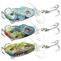 Handing Topwater Fishing Lure 3 Pieces Bass Fishing Lure with Mustad Hook, Lifelike Swimbait for Pike Catfish, for Anglers, 1/2oz, 3/4oz and 1oz - color: A1-3.1in 1/2oz