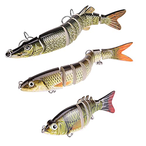 Fishing Lures Set - Multi-Stage Bait, Slow Sinking Bionic Bait for Freshwater & Saltwater Bass - Men's Fishing Gift - color: Multicolor 3-3
