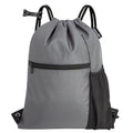 HOLYLUCK Men & Women Outdoor Sport Gym Sack Waterproof Drawstring Backpack Bag (Standard with drawstring, dark grey) - color: Dark Grey, style: Standard With Drawstring