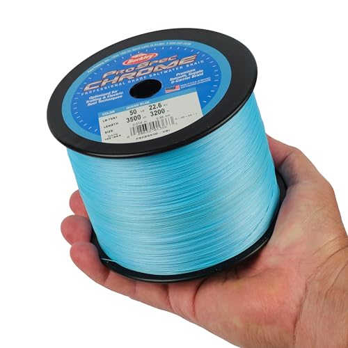 Berkley ProSpec Chrome Braid Fishing Line, Suitable for Saltwater Environments - color: Ocean Blue, size: 50lb - 3500yd