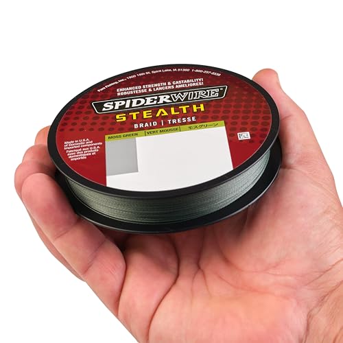 SpiderWire Stealth Braid Fishing Line - color: Moss Green, size: 300yd, style: 6lb Break Strength