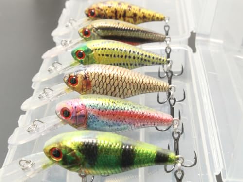 Minnow Crankbait for Bass Fishing Bass Lure Jerkbait Fishing Lures and Tackle Box - color: HC549KB