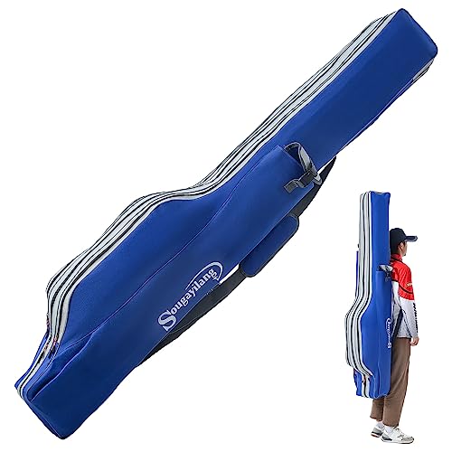 Sougayilang Fishing Rod Bag - 3 Layer Organizer Case for Travel - 170cm/69in - color: Length: 170cm/69in
