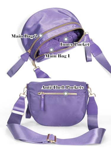 Pure Colour Crossbody Bag Bum Bag for Women,Spacious Purse Fanny Packs Belt Bag,Oversized Bum Bag (Colour Bum Bag-Cloudy Purple) - color: Colour Bum Bag-Cloudy Purple