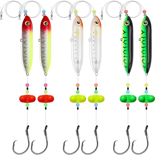 Dovesun Catfish Float Rigs with Catfish Rattles Rattling Catfish Tackle for Bank Fishing Santee Rig 6PCS - color: C-Catfish Float Rig with 8/0 Hook * 6PCS