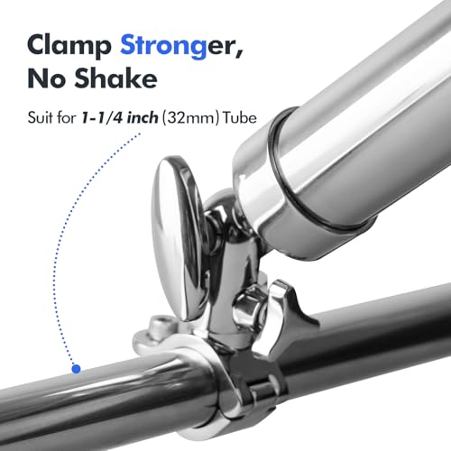 Boat Fishing Rod Holder, 360 Degree Marine Grade Stainless Steel 316 Adjustable Swivel Fishing Pole Holders, Deck Mount and Rail Mount Fishing Rod Bracket - style: 32mm Rail Mount