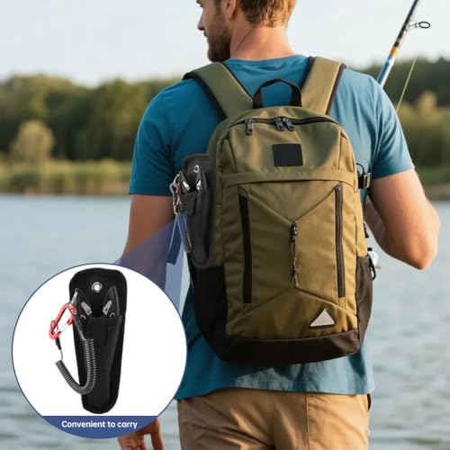 Fishing Gear Set, Fishing Pliers Set, Heavy-Duty 15kg Max Grip, Non-Slip Sponge Handle, 100cm Retractable Lanyard, Includes Fish Gripper, Line Cutter, Carry Bag