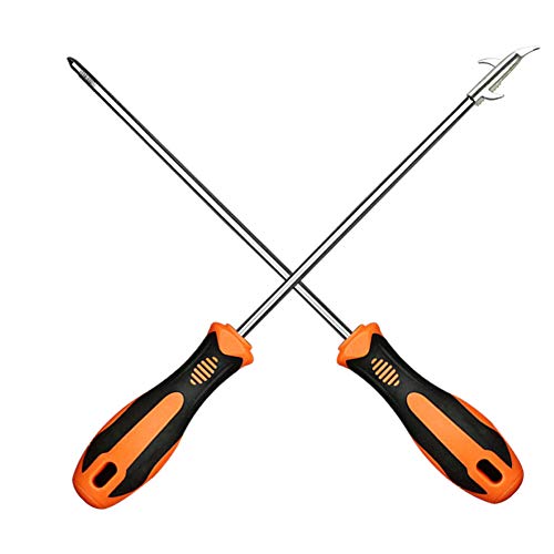 1 Piece Car Tire Cleaning Hook Car Tire Clear Stone Hook Car Tire Stones Remover Hooks Auto Tyre Protector Repair Tools Auto Tyre Protector Groove Stones Remover Hooks with Storage Bag(Orange, Black)