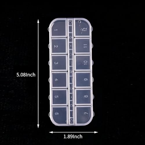 2 Piece Clear Plastic Tackle Storage Set, Adjustable Dividers Fishing Tackle Box + Small Hook Organizer Case, Detachable Compartments for Fishing Gear & Hooks Organization and Small Hardware