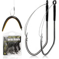 Dovesun Weedless Worm Hooks Wacky Rig Hooks Texas Rig Hooks 30PCS Professional V Bass Fishing Hooks for Freshwater Saltwater 1/0 2/0 3/0 - size: 1/0 * 30PCS, style: Professional "V" Weedless Hook