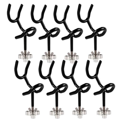 Sure Grip Steel Boat Rod Holder 20 Degree PVC Coated Steel Wire Fishing Pole Holder (8PCS)