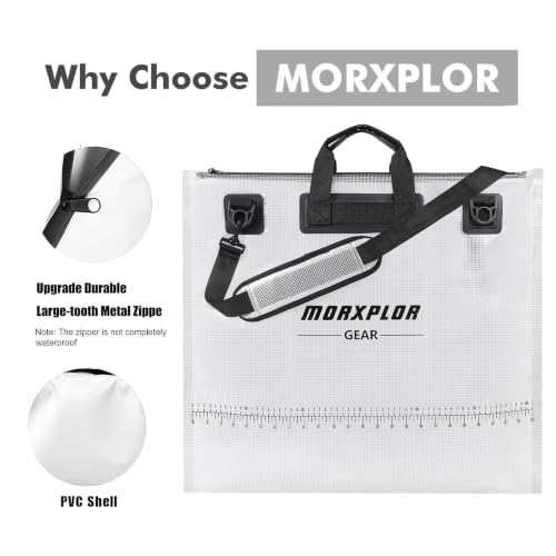 MORXPLOR Fish Bag Heavy Duty Tournament Fishing Weigh in Bag 26x23 19x34 inches - color: Transparent