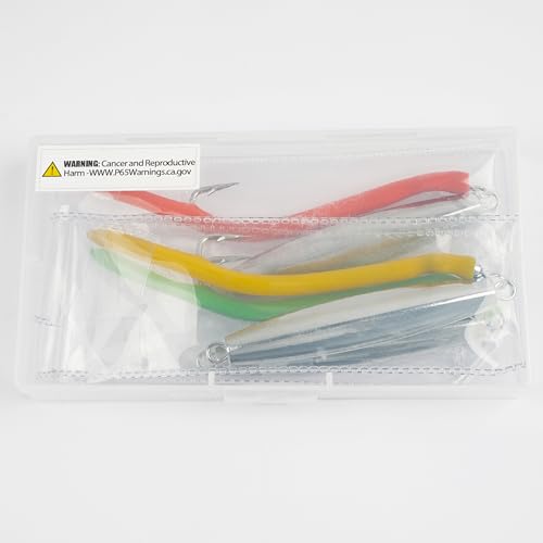 Diamond Jig Saltwater Fishing Lures Casting Jigging Spoon with Tube Tail Stainless Steel Hooks Trolling Lures Striped Bass Metal Jig for Deep Sea Surf Fishing Bottom Dragging Sinking - color: Red, size: 2 oz