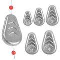 No Roll Sinker Fishing Weights Sinkers, Catfish Sinkers Flat Inline Sinkers Weights No Snag Slip Sinkers Saltwater Surf Fishing Weights Gear Tackle Fishing Weights Sinkers for Catfishing Rigs - style: 5 Mixed Sizes-10pcs
