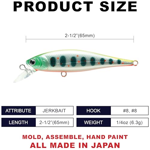 LUCKY CRAFT Pointer 65S ~Sinking~ Trout Lure, Fishing Bait, Jerkbait