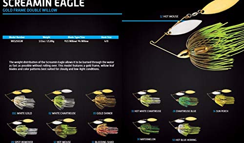 WAR Eagle Custom Lures War Eagle Artificial Fishing Bait - color: White Chartreuse, size: 1/2 oz.