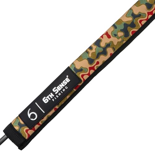 6th Sense ProSix Rod Sleeve – Hook-Resistant Neoprene Covers for Superior Durability, Color-Coded Rod Storage or Organization, Floating Material (Willis - Bayou Bloood, Baitcasting) - color: Willis - Bayou Blood, style: Baitcasting