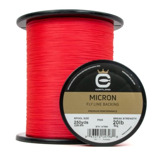 Cortland Micron Backing Fly Fishing, Pink 1000 YDS, 20lb